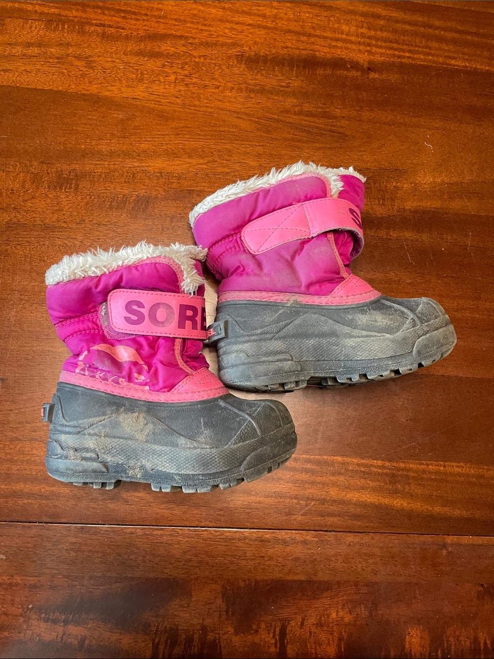 Sorel pink Snow Commander winter boots size toddler 8